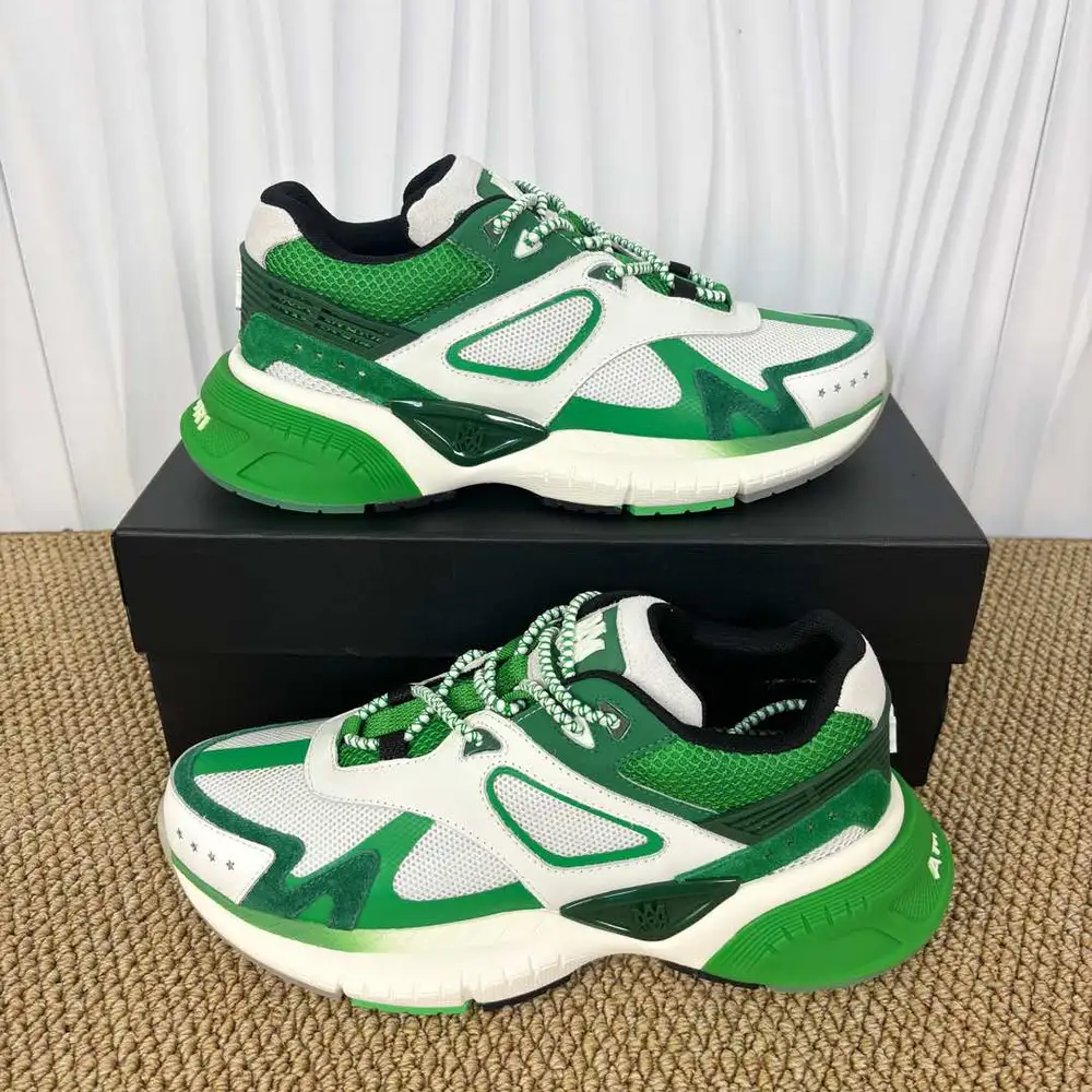 Amiri MA-1 Runner Green White Retro Running Shoes