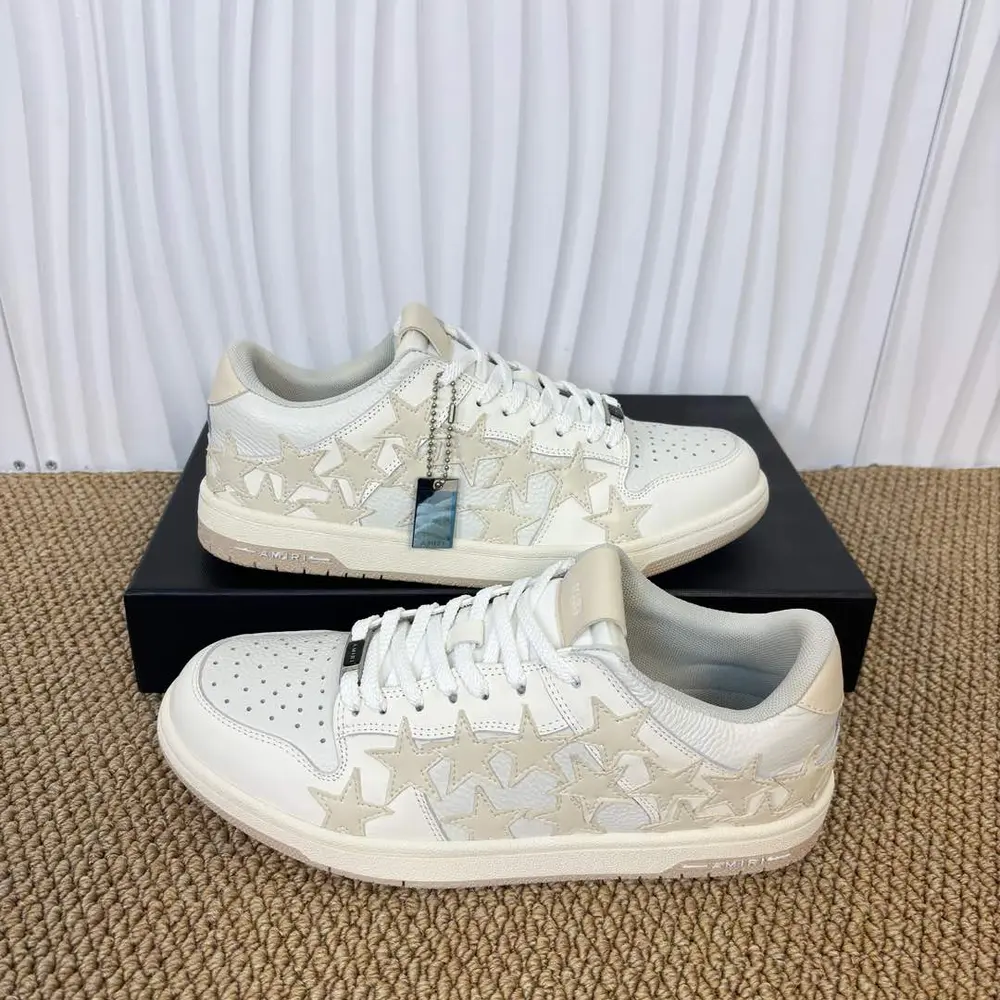 Amiri Skel Top Low off-white star patch low-top sneakers