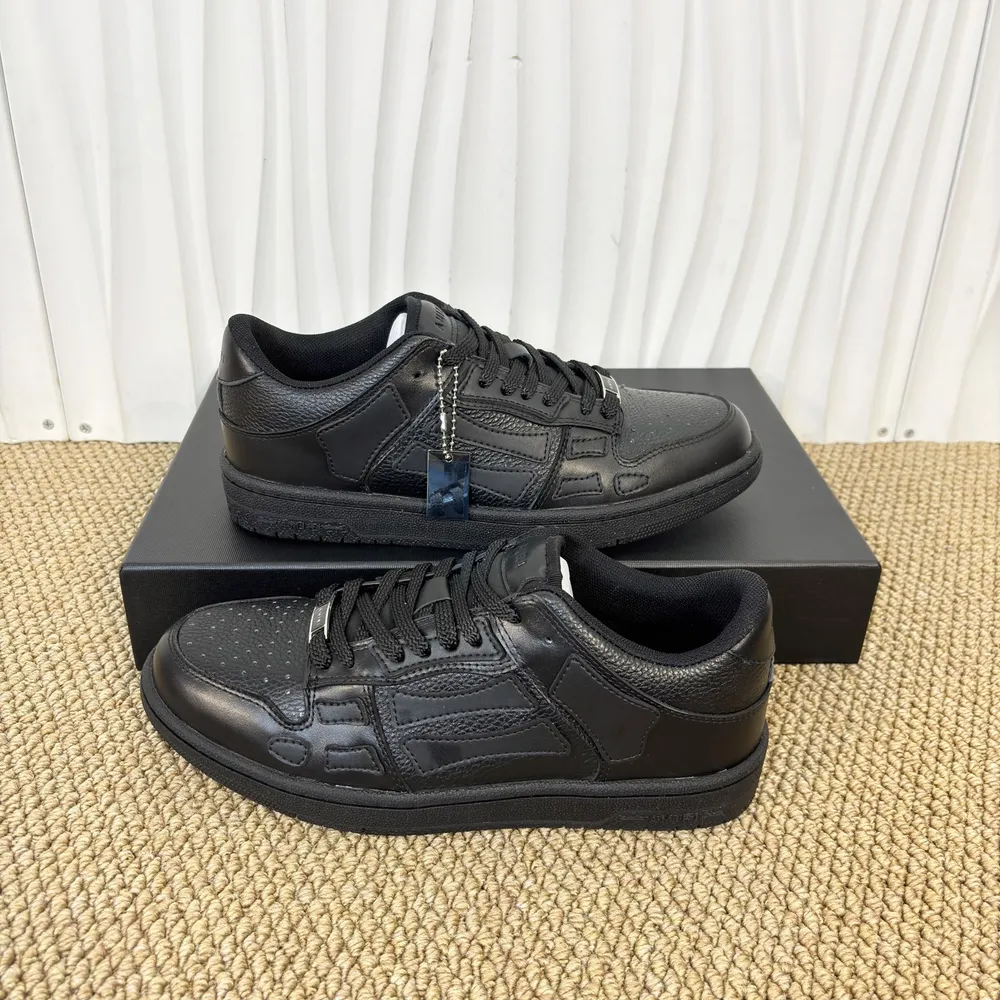 Amiri Skel Top Low In Triple Black