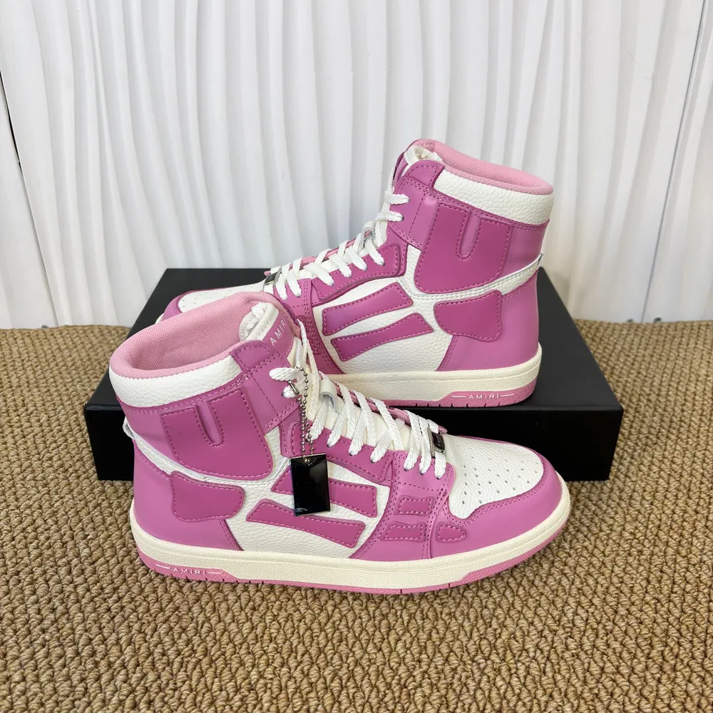 Amiri Skel Top High Pink/White High-Top Sneakers