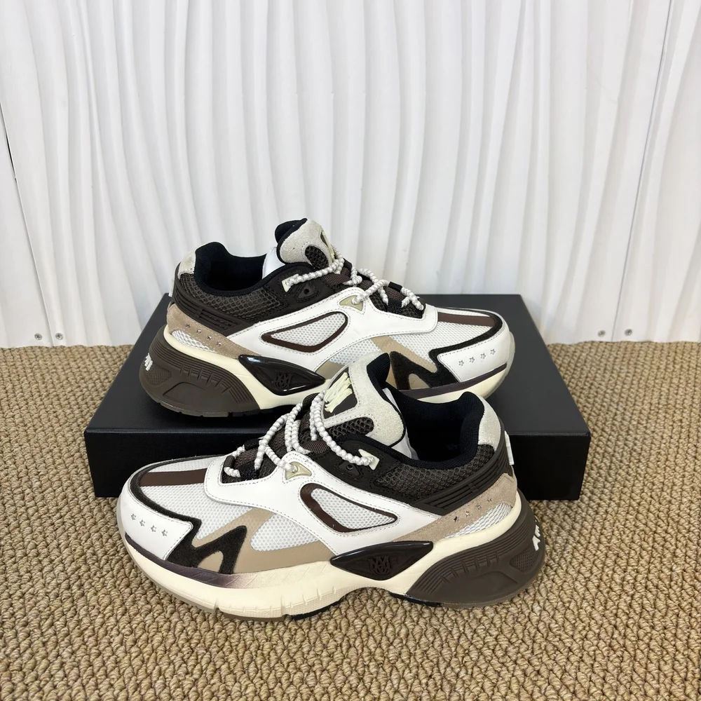 Amiri MA-1 Runner Black White Retro Running Shoes