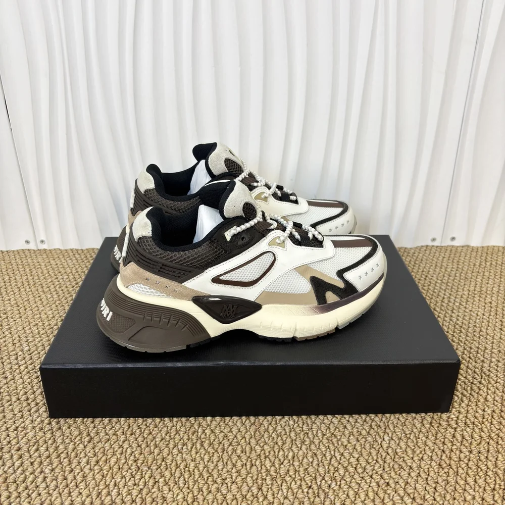 Amiri MA-1 Runner Black White Retro Running Shoes